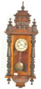 VICTORIAN 19TH CENTURY MAHOGANY 8 DAY WALL CLOCK