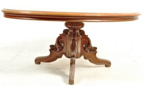 19TH CENTURY VICTORIAN BURR WALNUT LOO COFFEE TABLE