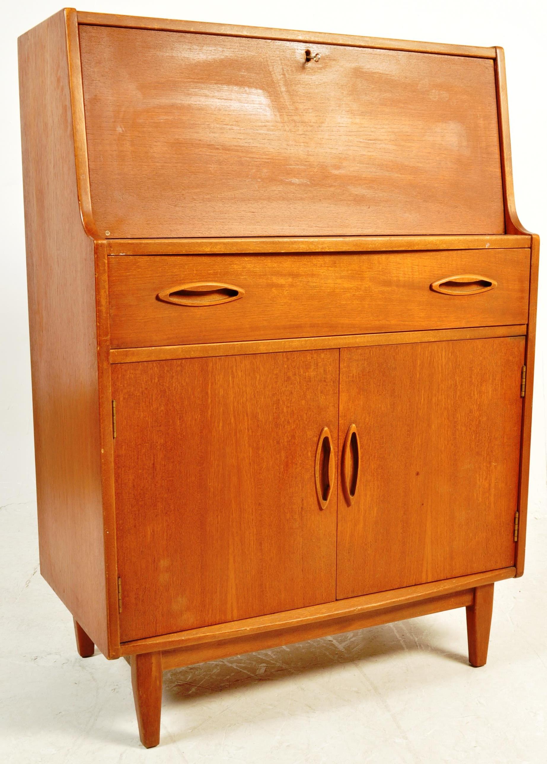 1970’S DANISH INSPIRE TEAK WOOD BUREAU DESK