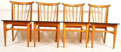 SET OF FOUR MID 20TH CENTURY GOLDEN OAK DINING CHAIRS