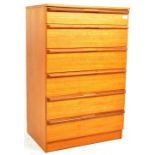 AVALON - BRITISH MODERN DESIGN - RETRO VINTAGE MID 20TH CENTURY TEAK WOOD UPRIGHT CHEST OF DRAWERS