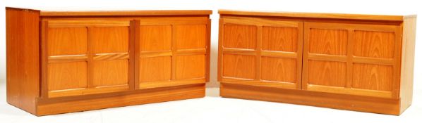NATHAN - SQUARES - PAIR OF 1960'S LOW SIDEBOARDS