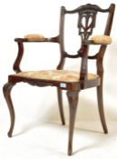 EDWARDIAN 1900’S SALOON CHAIR IN THE HEPPLEWHITE MANNER