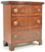 19TH CENTURY VICTORIAN MAHOGANY BACHELOR CHEST OF DRAWERS