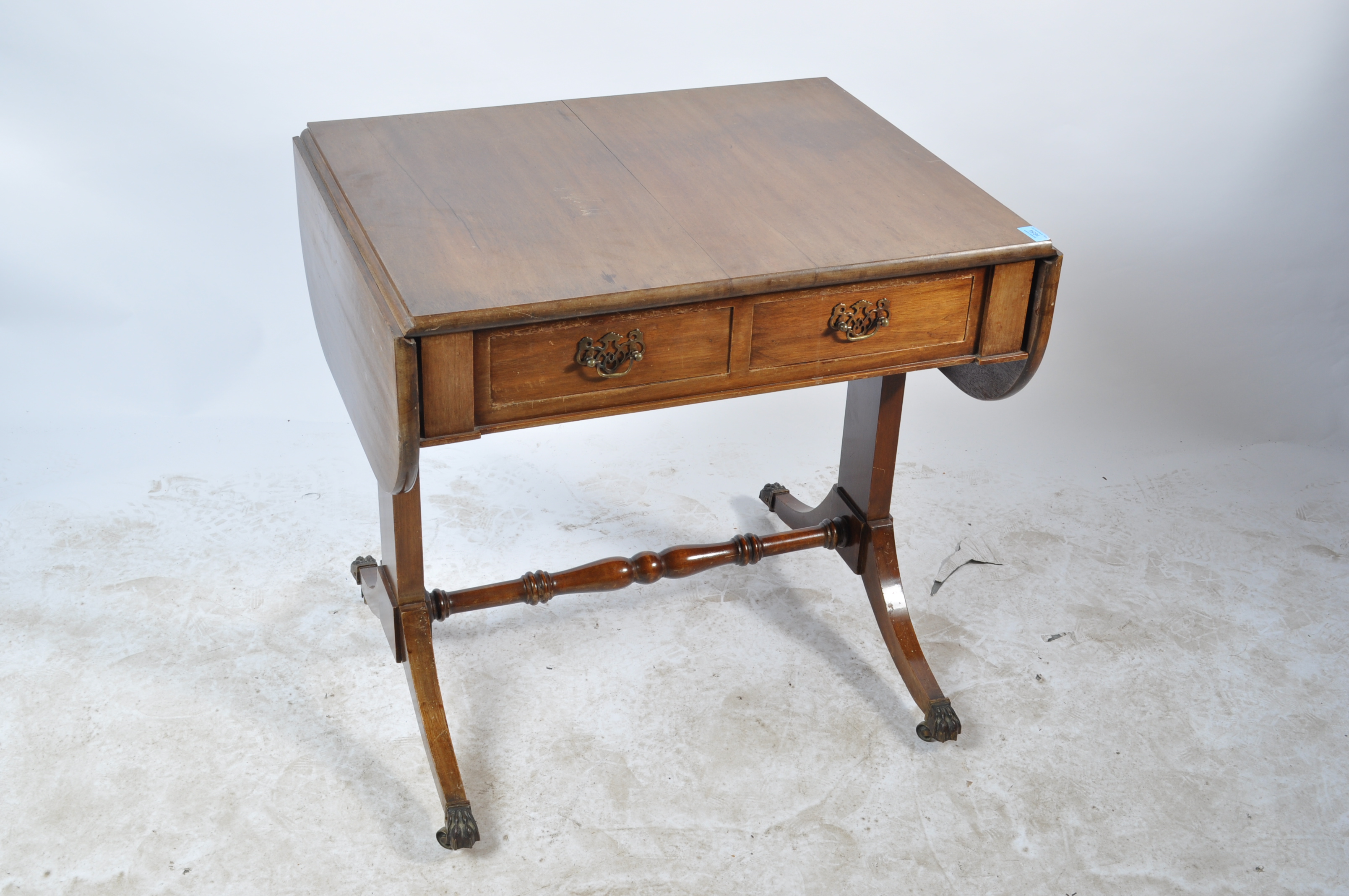 EARLY 19TH CENTURY GEORGE III MAHOGANY SOFA TABLE - Image 2 of 3