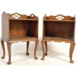 PAIR OF GEORGE III REVIVAL BEDSIDE CABINETS