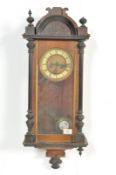 20TH CENTURY MAHOGANY VIENNA REGULATOR WALL CLOCK