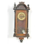 20TH CENTURY MAHOGANY VIENNA REGULATOR WALL CLOCK