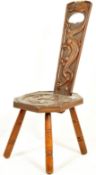 19TH CENTURY VICTORIAN WELSH OAK SPINNING CHAIR
