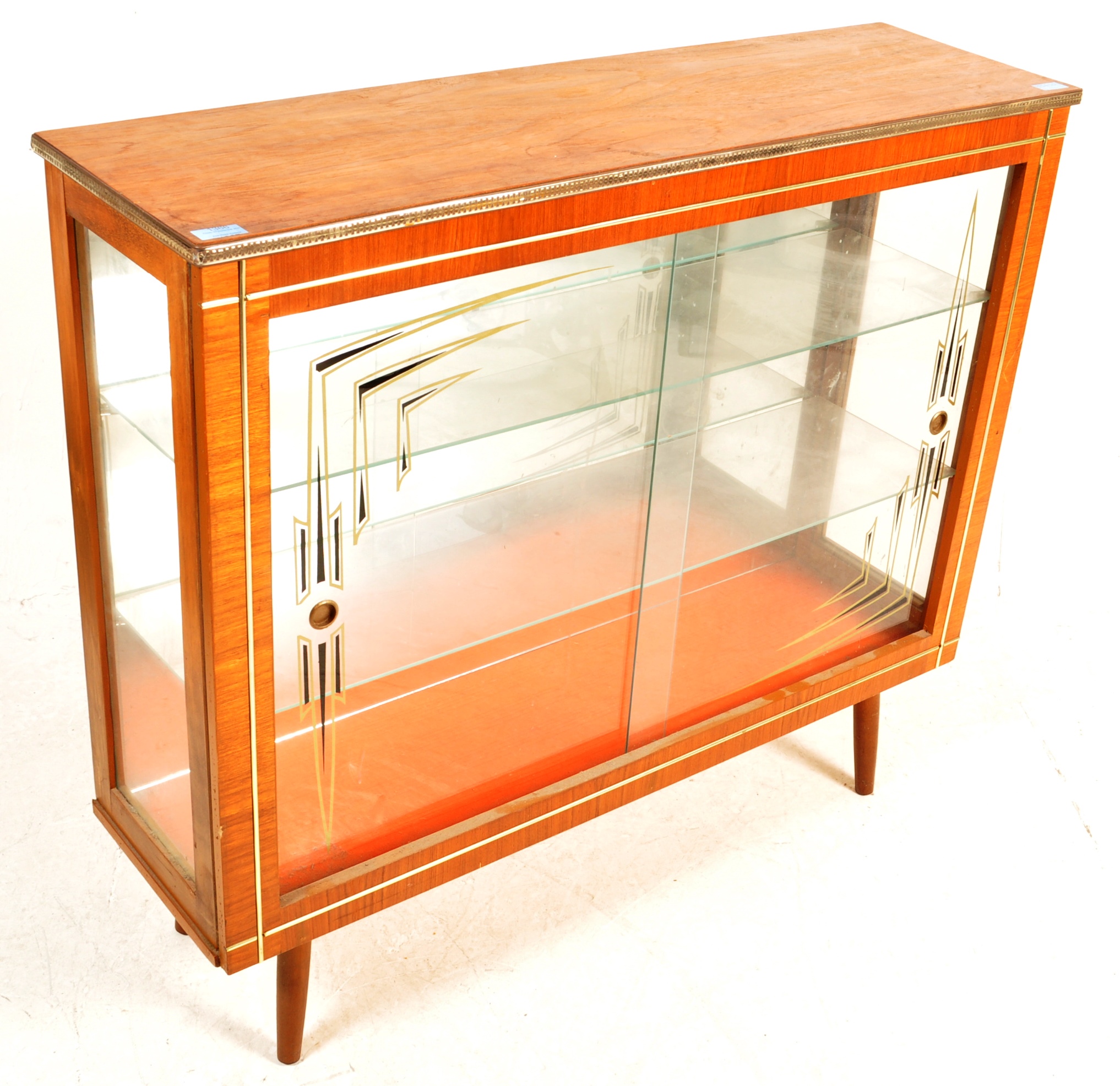 RETRO VINTAGE MID 20TH CENTURY 1950S CHINA DISPLAY CABINET - Bild 2 aus 5