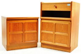NATHAN - SQUARES - PAIR OF BEDSIDE CABINET / CUPBOARDS