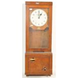 INDUSTRIAL FACTORY OAK CASE GLEDHILL BROOK TIME RECORDING CLOCK FROM BRISTOL ROLLS ROYCE