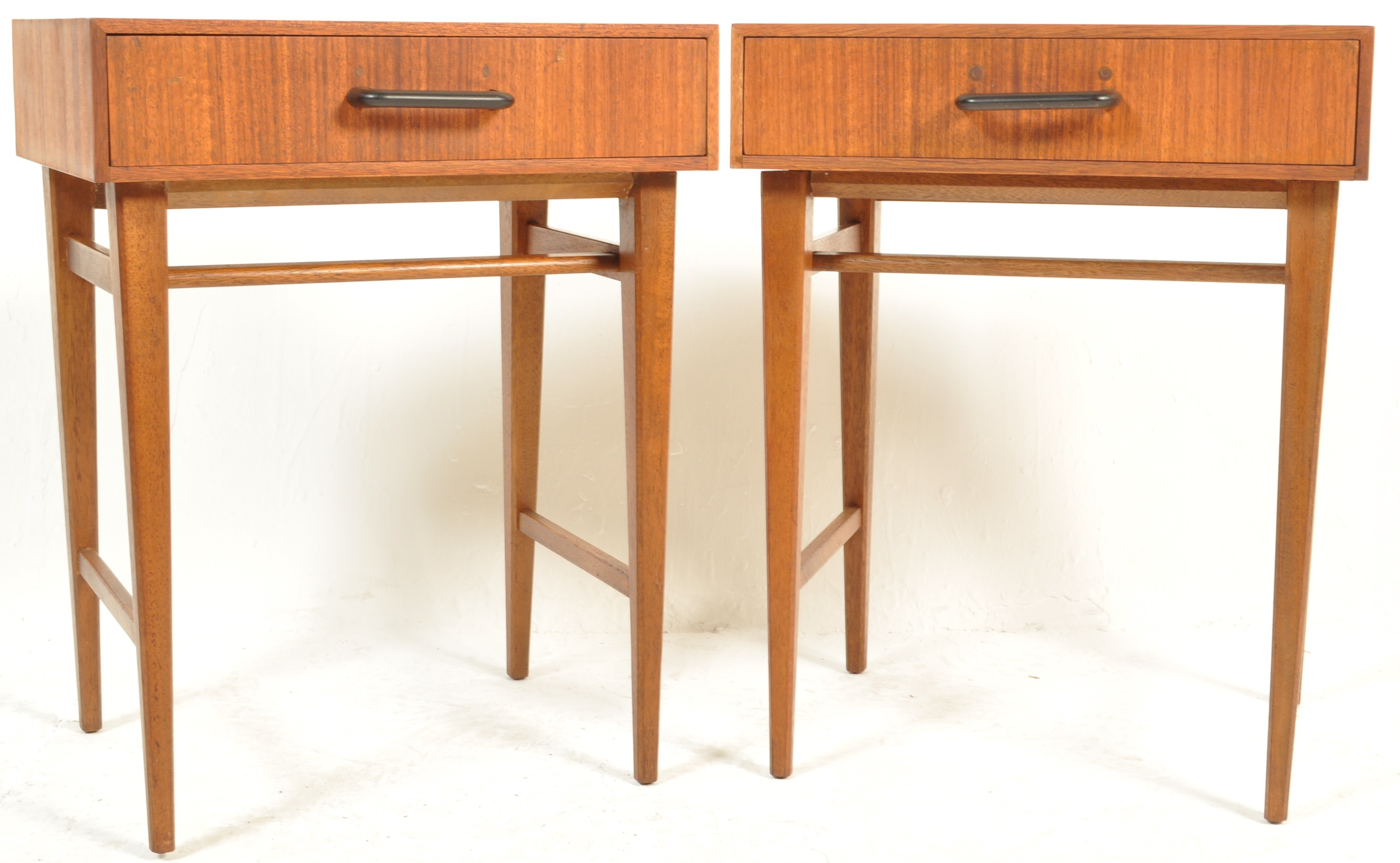 1960’S TEAK WOOD BEDSIDE CABINETS / TABLES BY MEREDEW