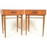 1960’S TEAK WOOD BEDSIDE CABINETS / TABLES BY MEREDEW