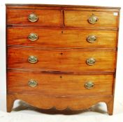 18TH CENTURY GEORGE III MAHOGANY BOW FRONT CHEST OF DRAWERS