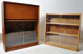 VINTAGE MID 20TH CENTURY OAK BOOKCASE & ANOTHER