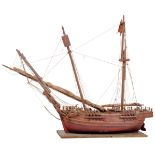 20TH CENTURY SCRATCH BUILT MODEL SHIP