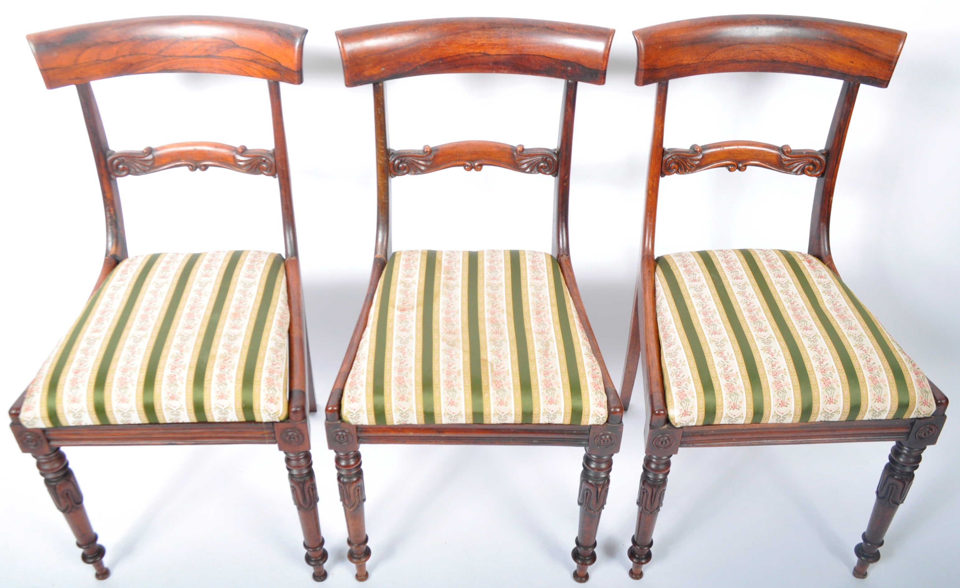 SIX 19TH CENTURY ROSEWOOD DINING CHAIRS IN THE GILLOWS MANNER - Image 2 of 11