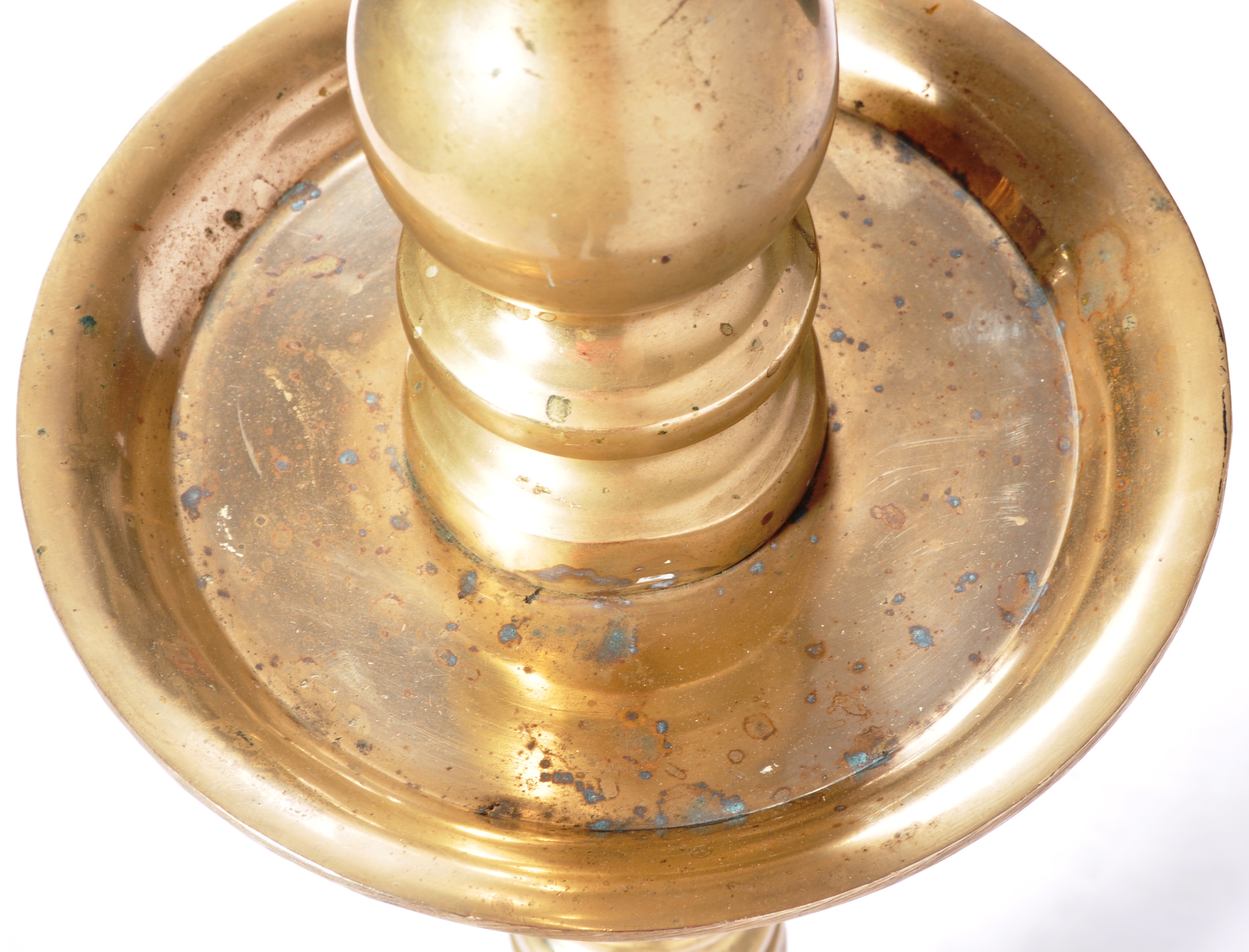 LARGE HEAVY FLOOR STANDING DUTCH CANDLESTICK - Image 5 of 6