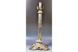 19TH CENTURY SILVER PLATED CANDLESTICK - MANNER OF ELKINGTON