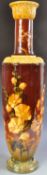 EARLY 20TH CENTURY AUSTRIAN HAND PAINTED AUTUMNAL FLOWERS VASE