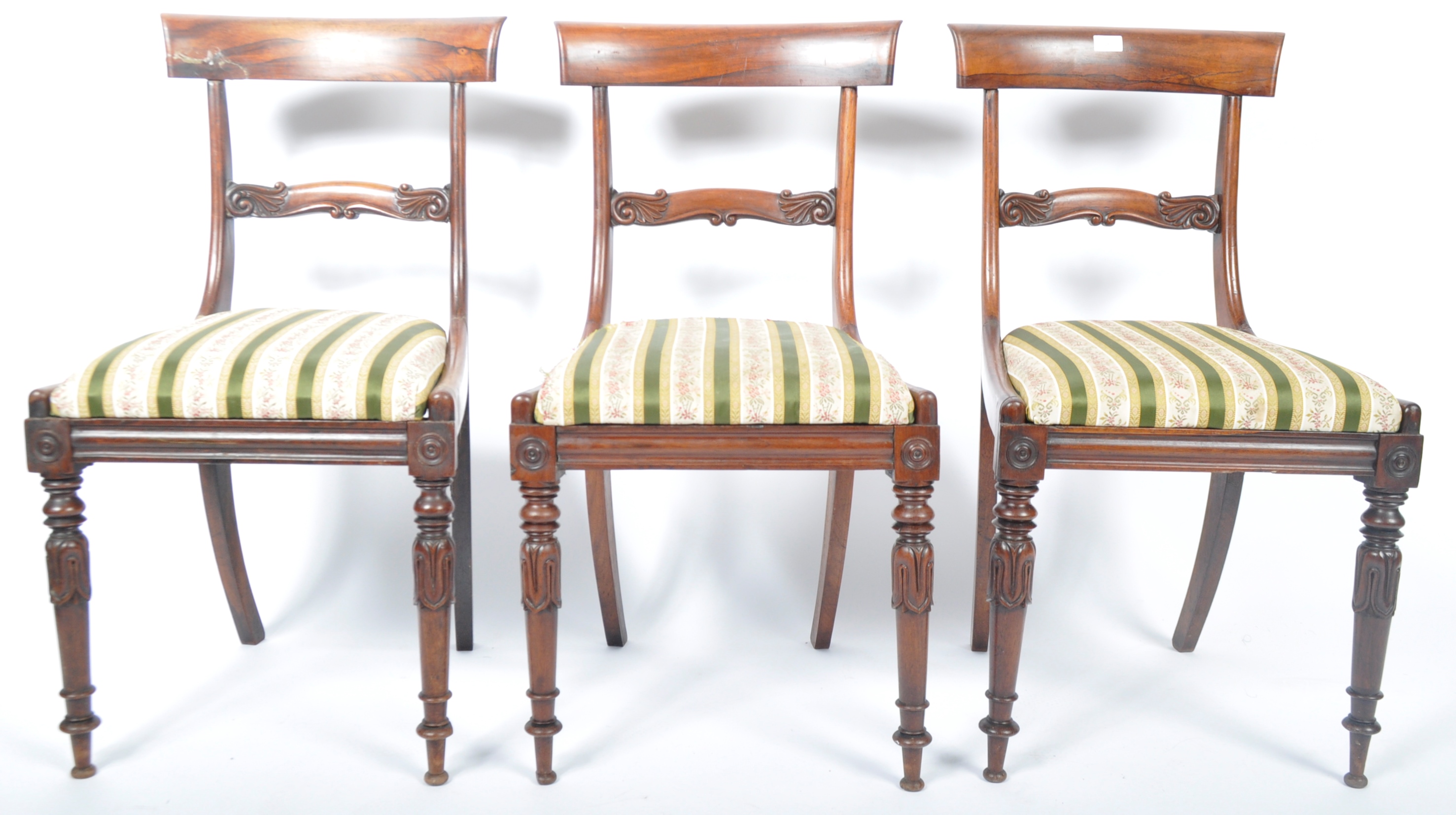 SIX 19TH CENTURY ROSEWOOD DINING CHAIRS IN THE GILLOWS MANNER - Image 4 of 11