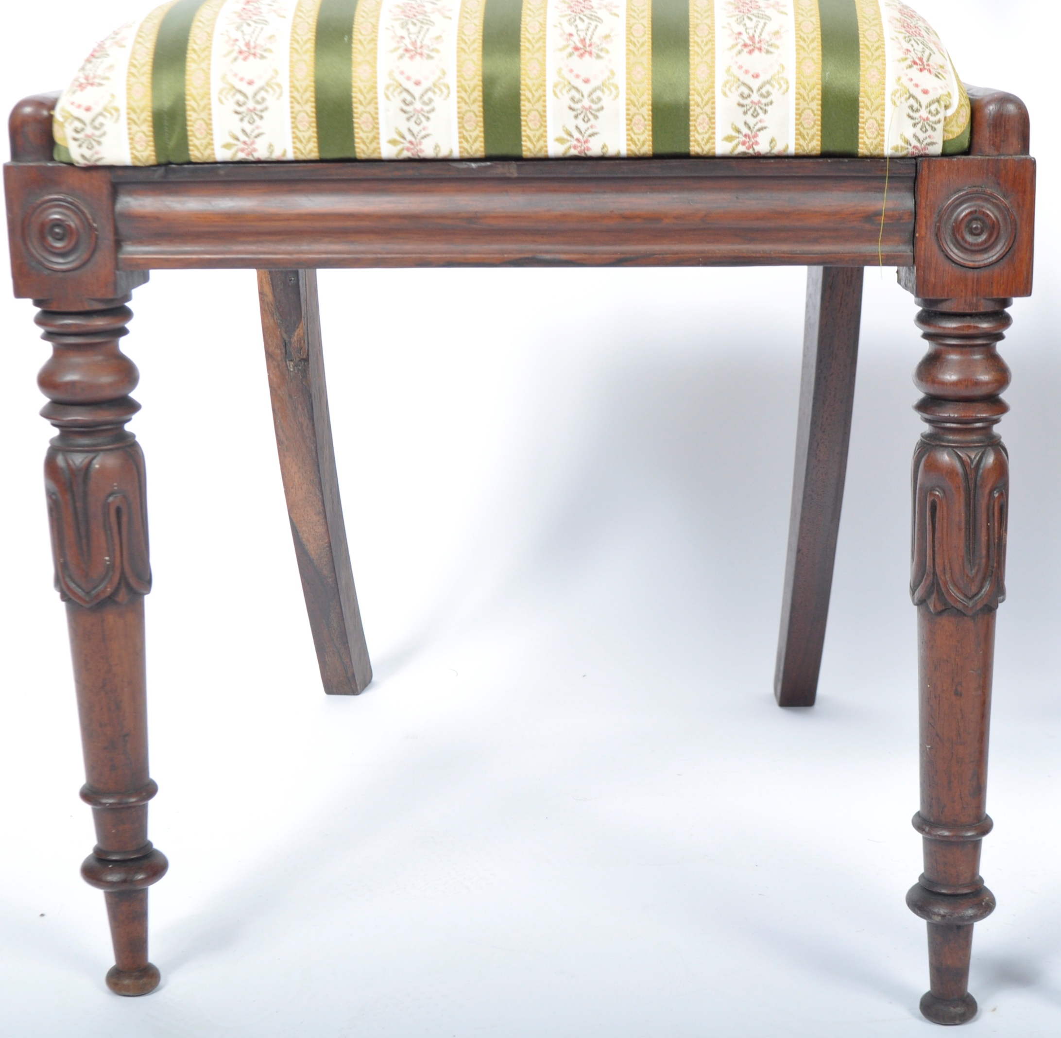 SIX 19TH CENTURY ROSEWOOD DINING CHAIRS IN THE GILLOWS MANNER - Image 3 of 11