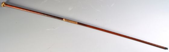 19TH CENTURY FRENCH GOLD TOPPED SWAGGER STICK