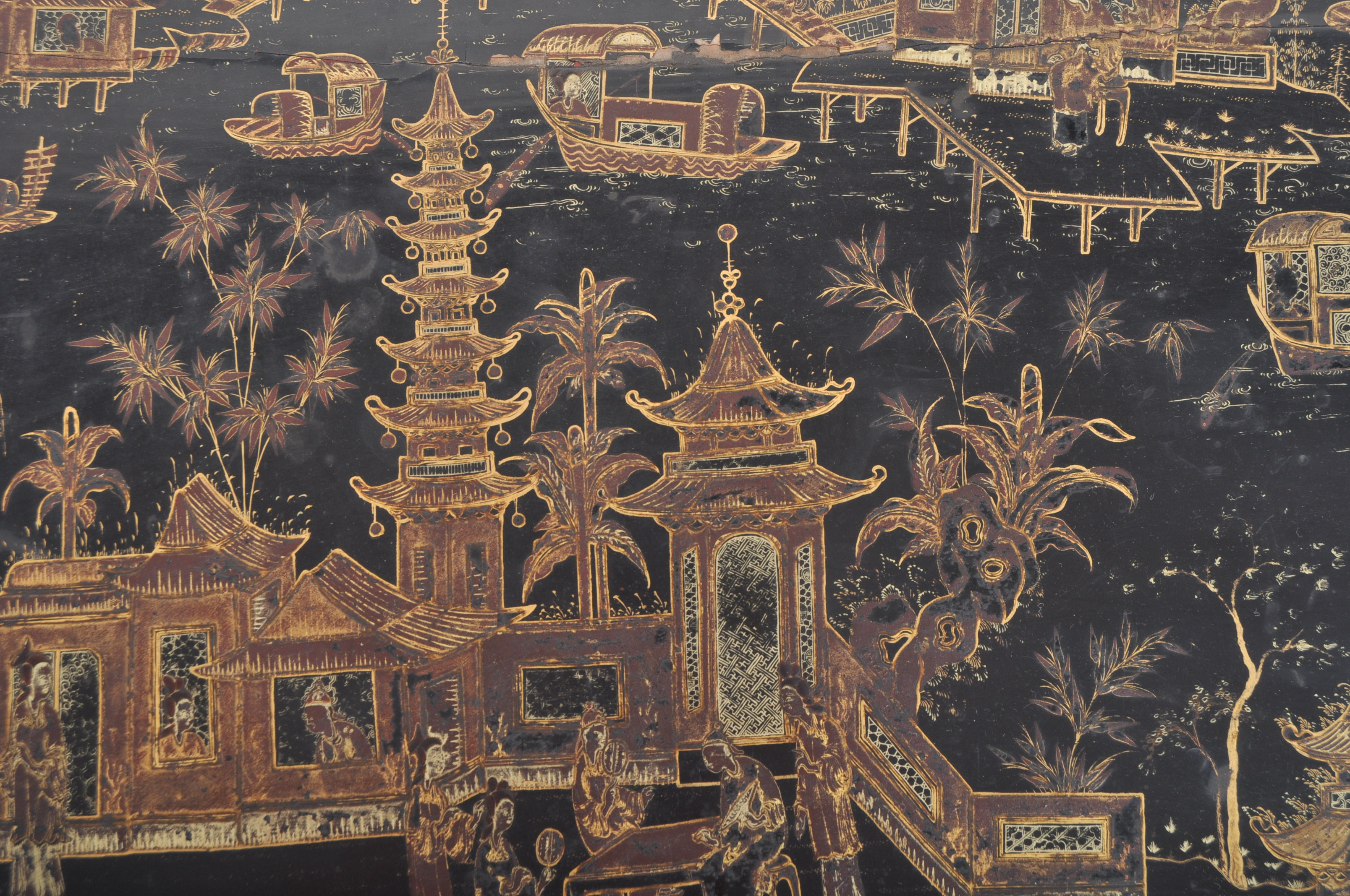 EARLY 19TH CENTURY CHINESE BLACK LACQUER SERVING TRAY - Image 3 of 8