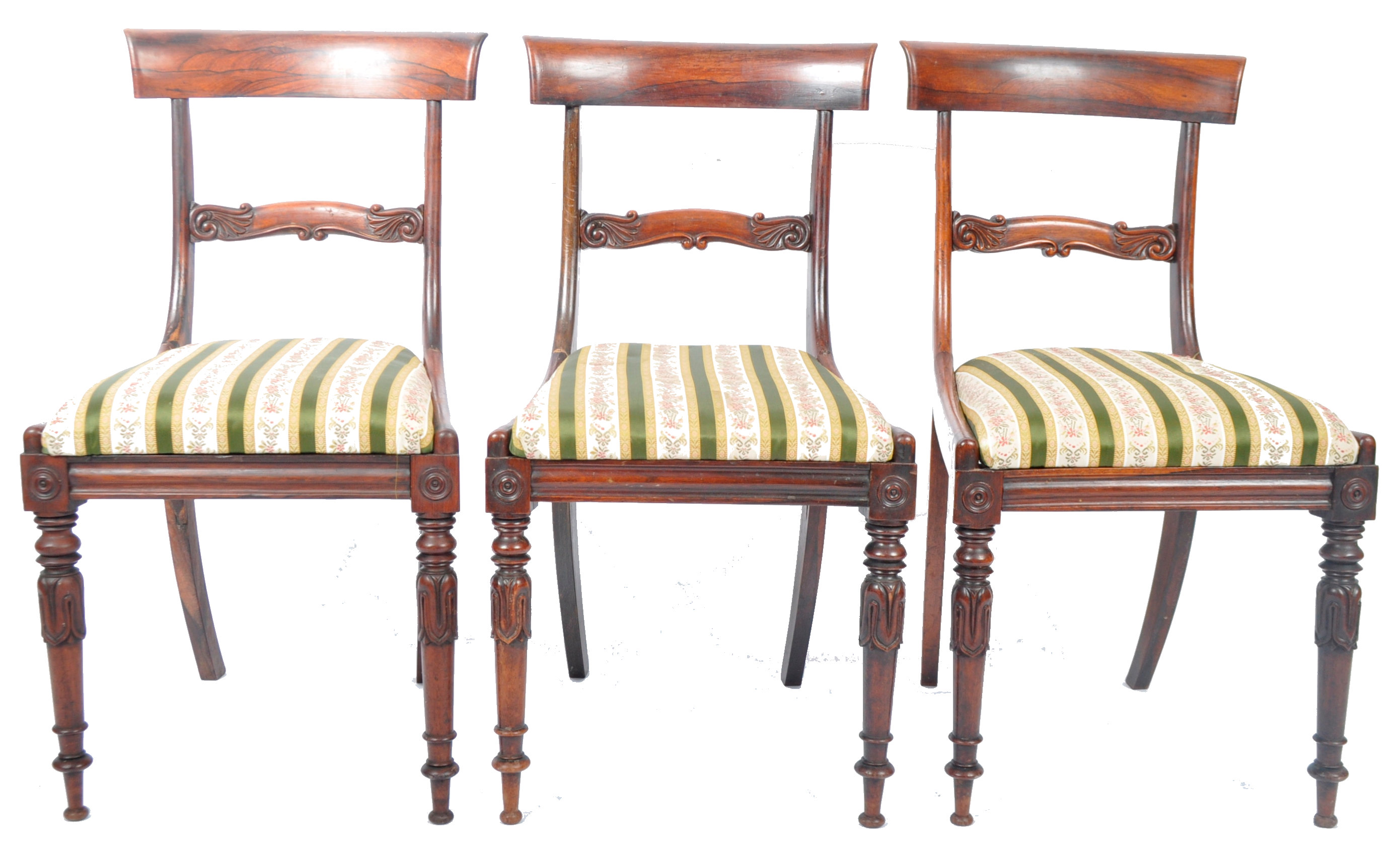 SIX 19TH CENTURY ROSEWOOD DINING CHAIRS IN THE GILLOWS MANNER - Image 11 of 11