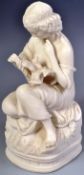 19TH CENTURY PARIAN WARE FIGURE OF A CLASSICAL LADY