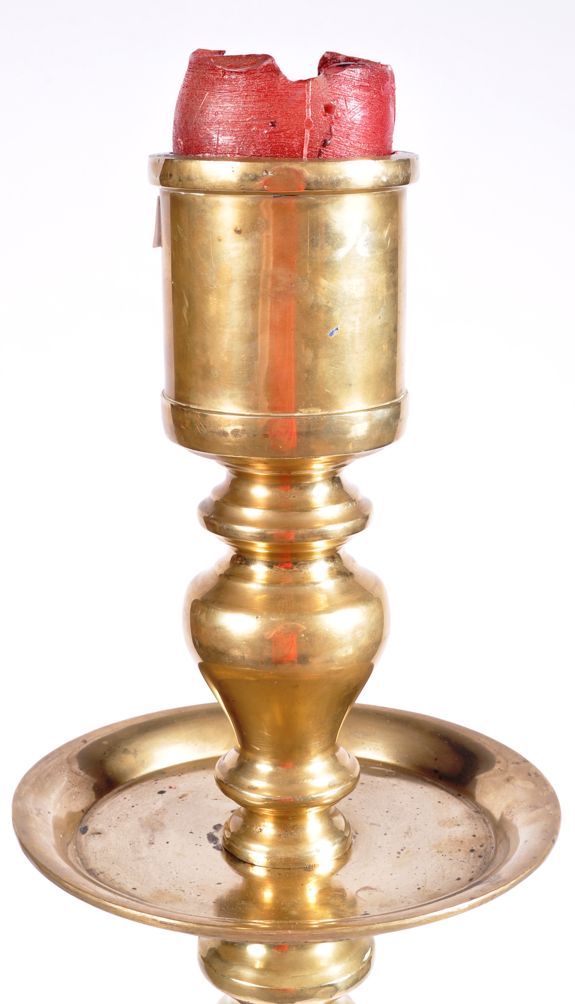 LARGE HEAVY FLOOR STANDING DUTCH CANDLESTICK - Image 2 of 6
