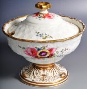 ATTRIBUTED TO SWANSEA - PORCELAIN LIDDED TUREEN