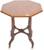 19TH CENTURY VICTORIAN WALNUT GILLOW MANNER SIDE OCCASIONAL TABLE