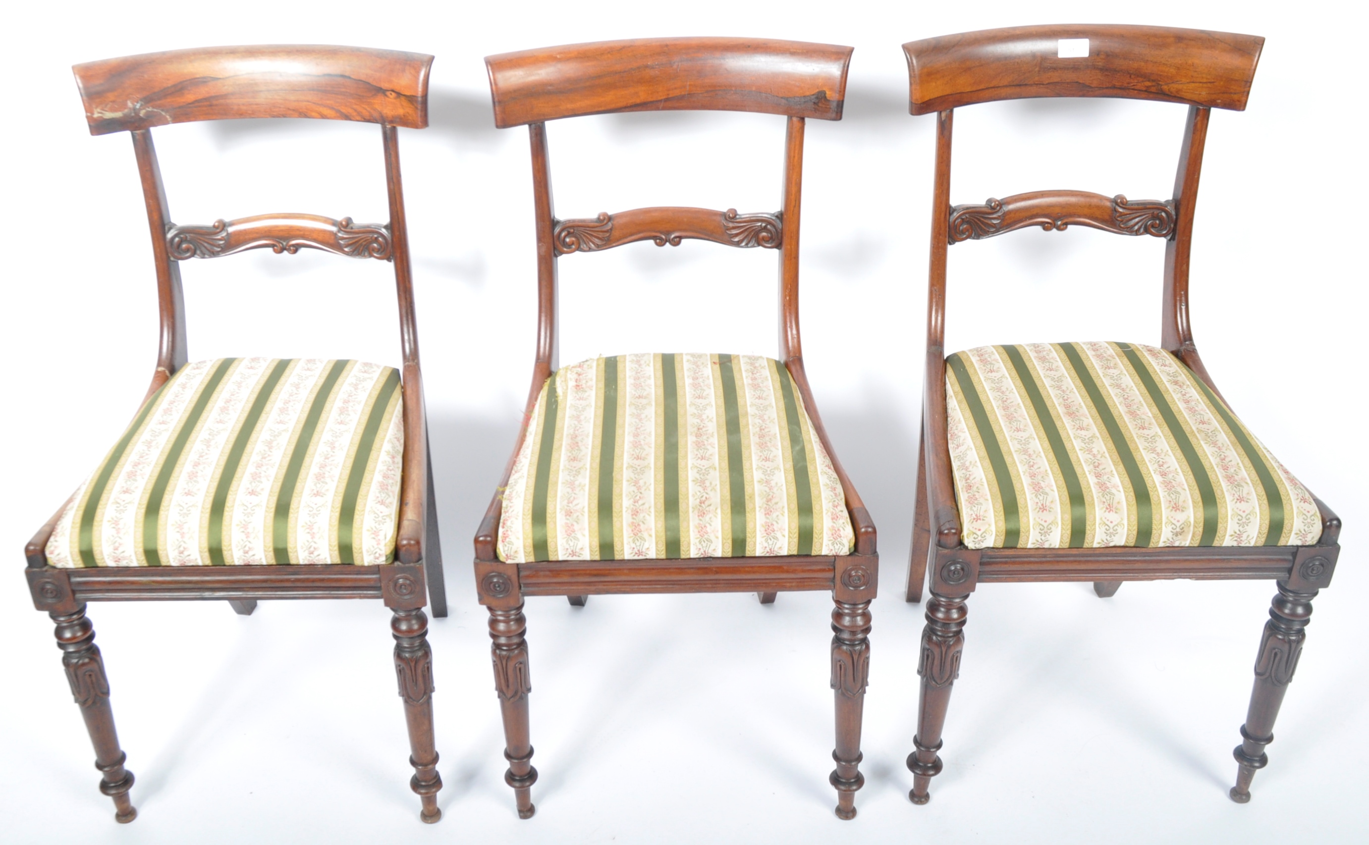 SIX 19TH CENTURY ROSEWOOD DINING CHAIRS IN THE GILLOWS MANNER - Image 5 of 11