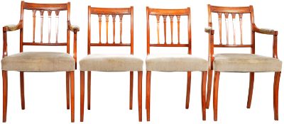 MATCHING SET OF FOUR REGENCY STYLE DINING CHAIRS