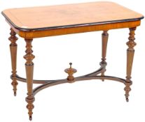 19TH CENTURY VICTORIAN AESTHETIC WALNUT & EBONY SERVING TABLE