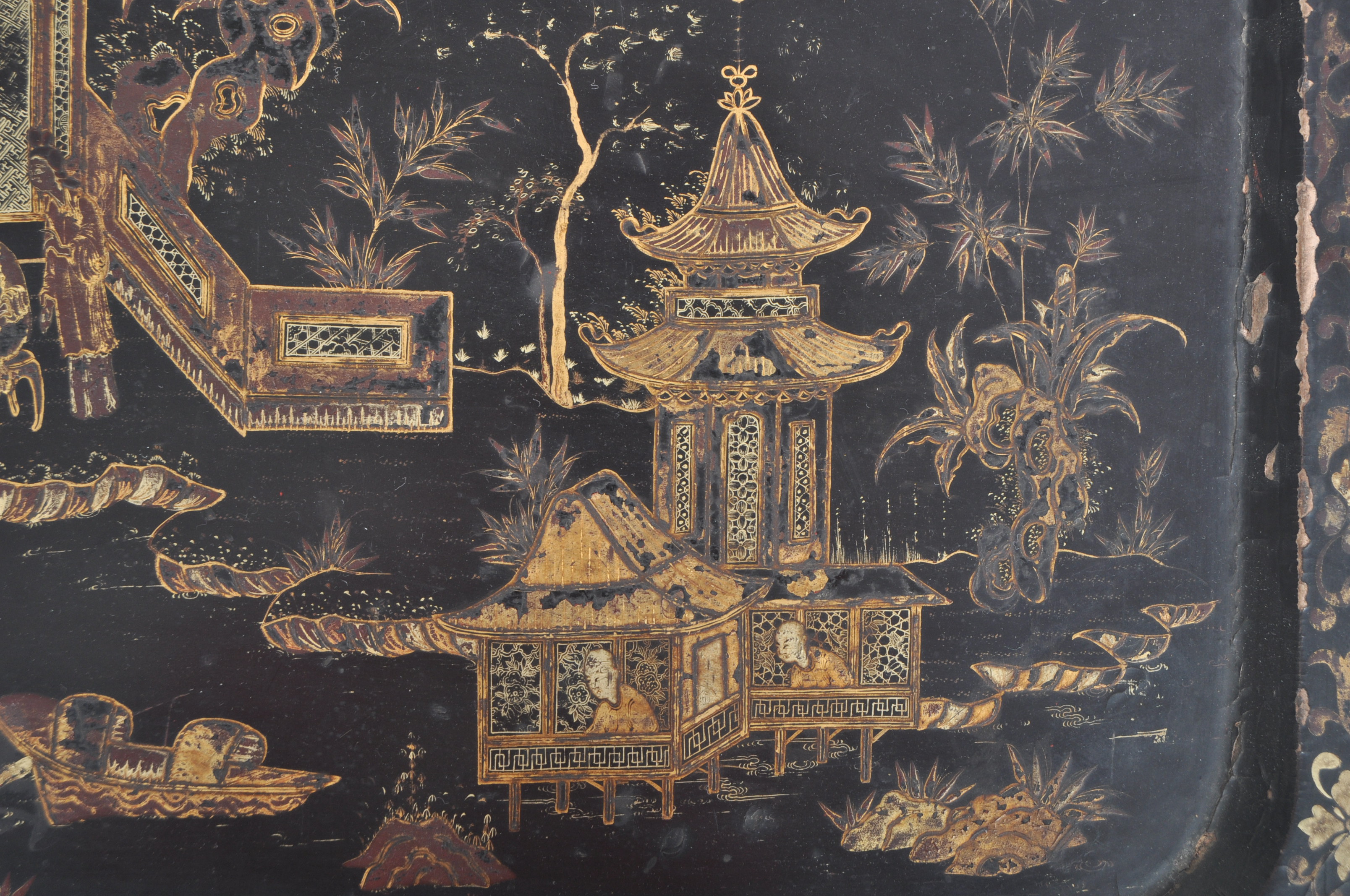 EARLY 19TH CENTURY CHINESE BLACK LACQUER SERVING TRAY - Image 6 of 8