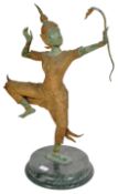 LARGE EARLY 20TH CENTURY TWO TONE BRONZE OF RAMA