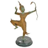 LARGE EARLY 20TH CENTURY TWO TONE BRONZE OF RAMA