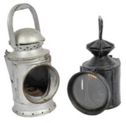 TWO VINTAGE RAILWAY HEADLAMP / LANTERNS