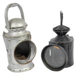 TWO VINTAGE RAILWAY HEADLAMP / LANTERNS