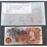 THE GREAT TRAIN ROBBERY - ORIGINAL 10 SHILLING NOTE SIGNED BY BIGGS