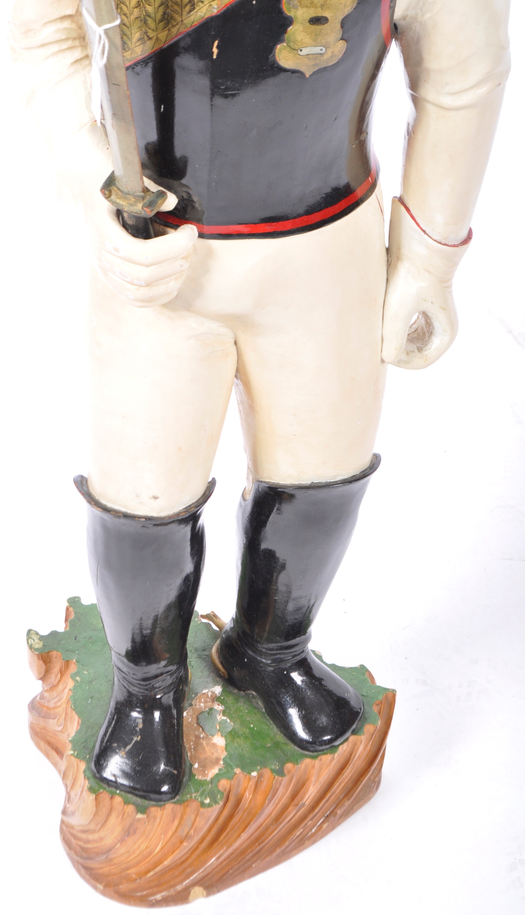 VINTAGE HAND CARVED STATUE OF A GERMAN SOLDIER - Image 3 of 5