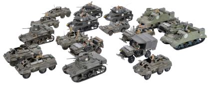 COLLECTION OF VINTAGE PLASTIC MODEL US ARMY TANKS