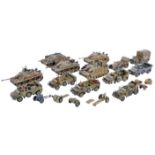 COLLECTION OF VINTAGE PLASTIC MODEL GERMAN MILITARY TANKS