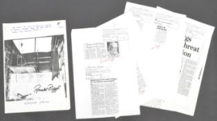 THE GREAT TRAIN ROBBERY - RONNIE BIGGS NEWSPAPER CLIPPINGS