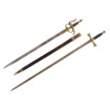 TWO 20TH CENTURY MASONIC SWORDS