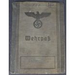 WWII SECOND WORLD WAR - GERMAN WEHRPASS ID BOOKLET