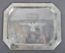 SECOND WORLD WAR GERMAN KRIEGSMARINE OFFICERS MEMENTO TRAY